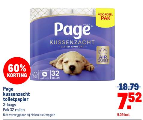 Page Kussenzacht Toiletpapier