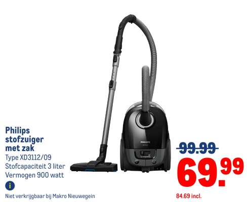 PHILIPS Stofzuiger met zak