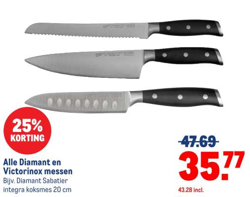 Alle Diamant en Victorinox messen