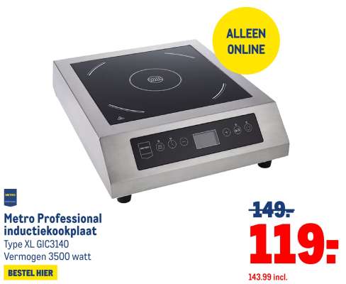 Metro Professional inductiekookplaat