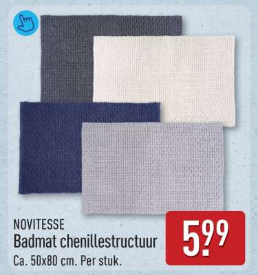 NOVITESSE Badmat chenillestructuur