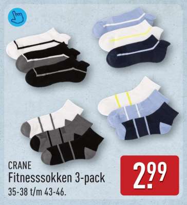 CRANE Fitnesssokken 3-pack