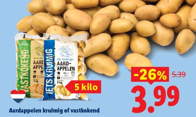 Aardappelen kruimig of vastkokend