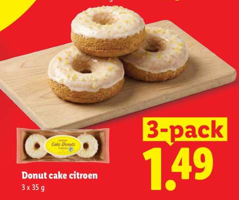 Donut cake citroen