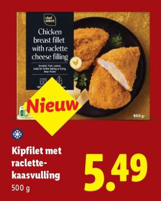 Kipfilet met raclette-kaasvulling