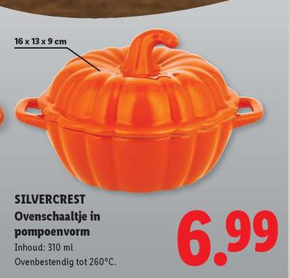 SILVERCREST Ovenschaaltje in pompoenvorm