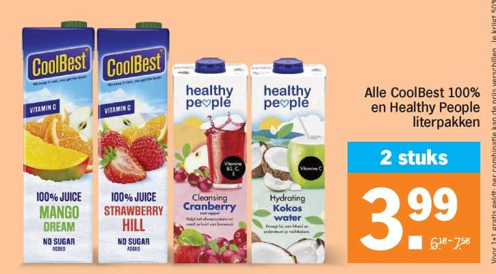 CoolBest 100% en Healthy People literpakken