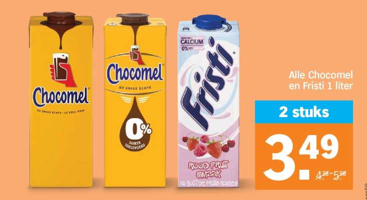 Chocomel en Fristi 1 liter