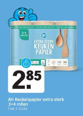 AH Keukenpapier extra sterk 3=4 rollen
