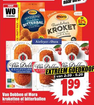 Van Dobben of Mora kroketten of bitterballen