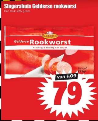 Slagershuis Gelderse Rookworst