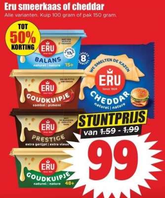 Eru smeerkaas of cheddar
