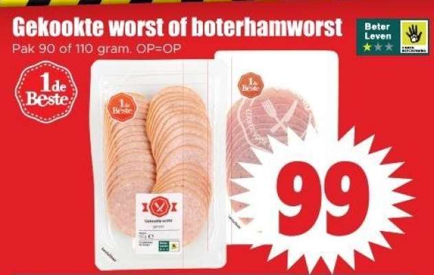 Gekookte worst of boterhamworst