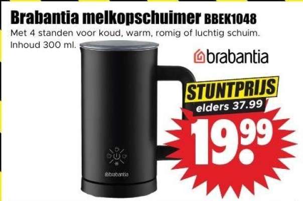 Brabantia melkopschuimer BBEK1048