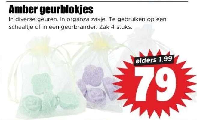 Amber geurblokjes