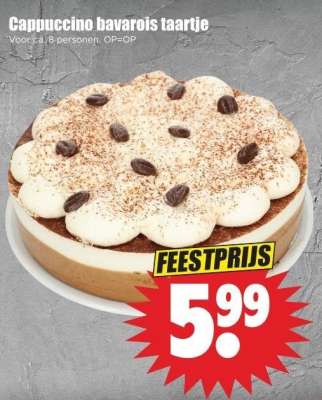 Cappuccino bavarois taartje