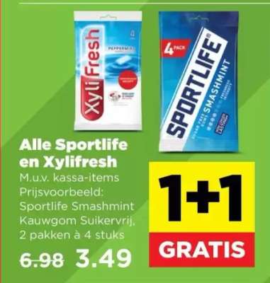 Sportlife Smashmint Kauwgom Suikervrij