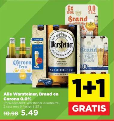 Alle Warsteiner, Brand en Corona 0.0%