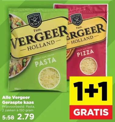 Alle Vergeer Geraspte kaas