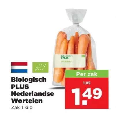 Biologisch PLUS Nederlandse Wortelen