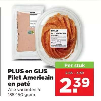 PLUS en GIJS Filet Americain en paté