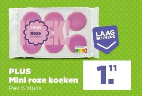 PLUS Mini roze koeken
