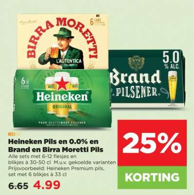 Heineken Pils en 0.0% en Brand en Birra Moretti Pils