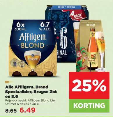 Alle Affligem, Brand Speciaalbier, Brugse Zot en 8.6