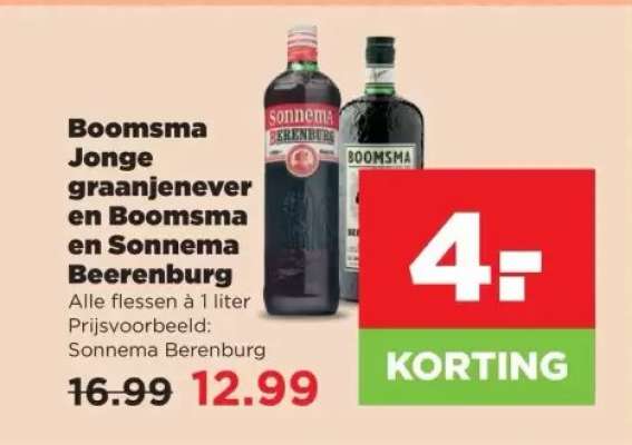Boomsma Jonge graanjenever en Boomsma en Sonnema Beerenburg