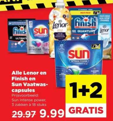 Alle Lenor en Finish en Sun Vaatwas-capsules