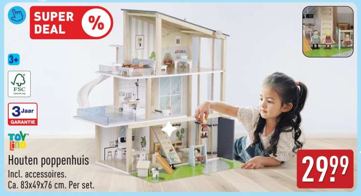 Houten poppenhuis