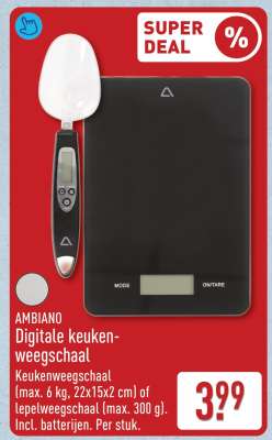 AMBIANO Digitale keukenweegschaal