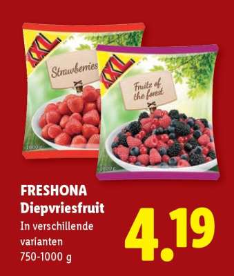 FRESHONA Diepvriesfruit