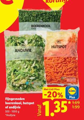 Fijngesneden boerenkool, hutspot of andijvie