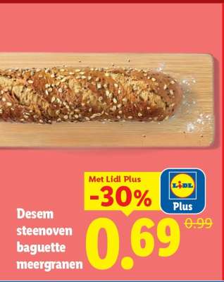 Desem steenoven baguette meergranen