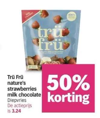 Trü Frü nature's strawberries milk chocolate
