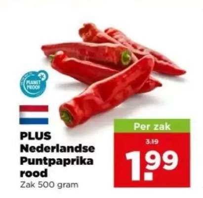 PLUS Nederlandse Puntpaprika rood