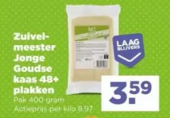 Zuivelmeester Jonge Goudse kaas 48+ plakken