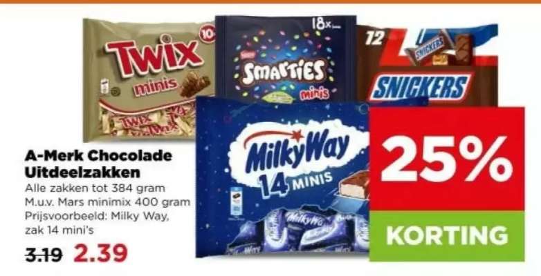 A-Merk Chocolade Uitdeelzakken