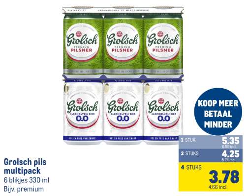 Grolsch pils multipack