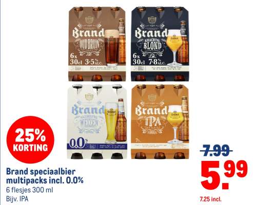 Brand speciaalbier multipacks incl. 0.0%
