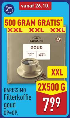 BARISSIMO Filterkoffie goud