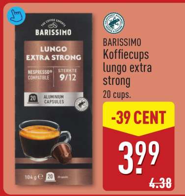 BARISSIMO Koffiecups lungo extra strong