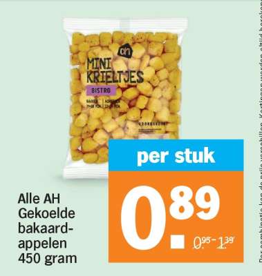 Alle AH Gekoelde bakaardappelen 450 gram