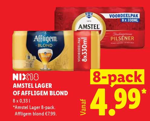 AMSTEL LAGER OF AFFLIGEM BLOND