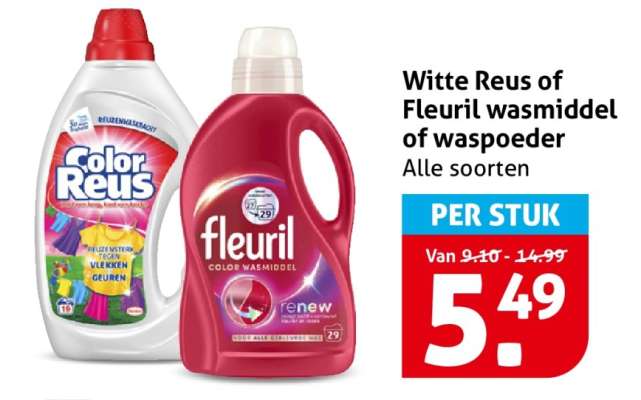 Witte Reus of Fleuril wasmiddel of waspoeder